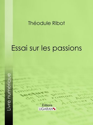 cover image of Essai sur les passions
